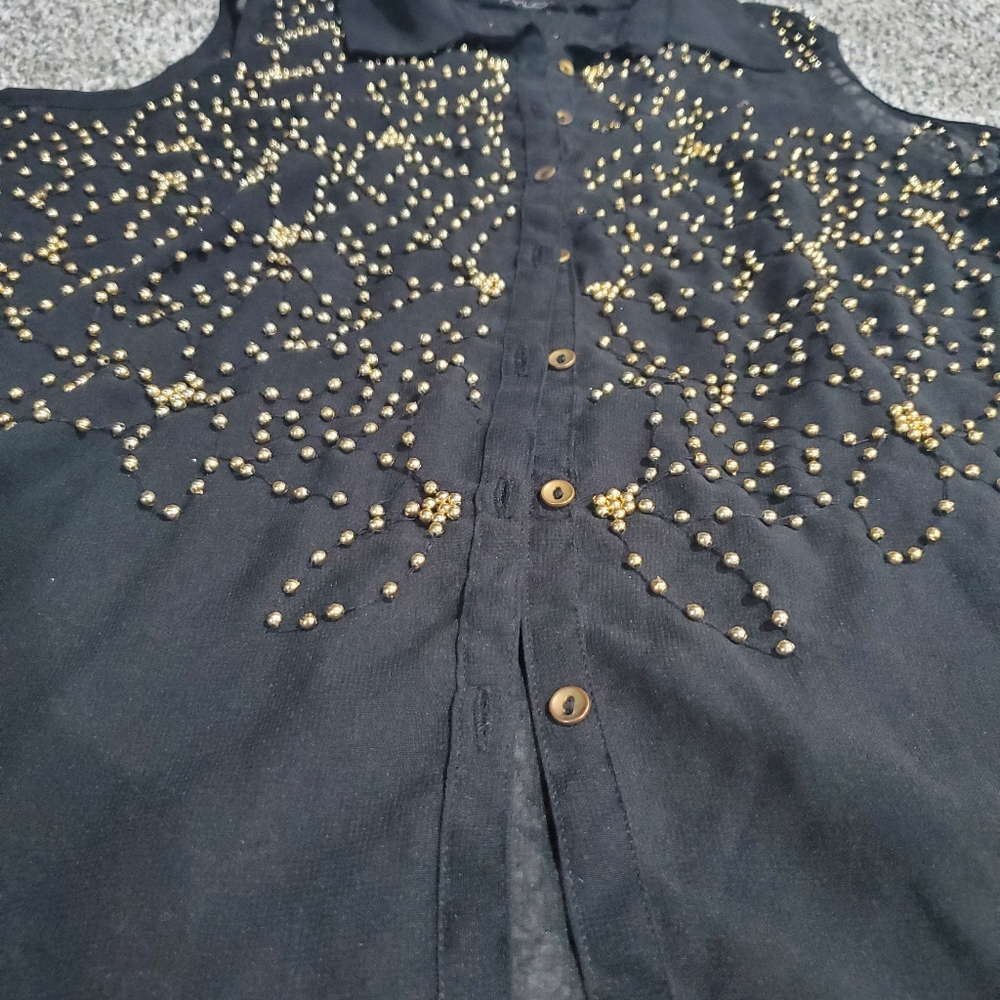 Sheer button blouse - Picture 3 of 6